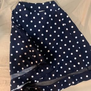 Women’s polka dot skirt with mesh lining in bottom ; 50’s style